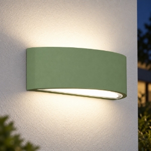 Applique da esterno ip54 26cm moderna verde salvia