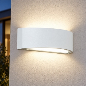 Applique da esterno moderna bianca ip54 26cm