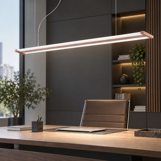 Lampadario led 47w cct 2700k 6000k dimmerabile con telecomando a sospensione oro rosato per ufficio