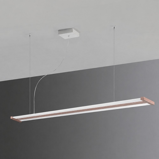 Lampadario led 47w cct 2700k 6000k dimmerabile con telecomando a sospensione oro rosato per ufficio