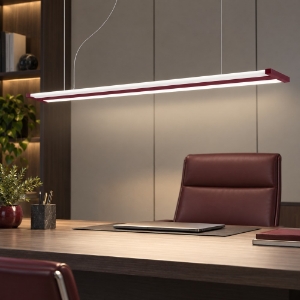 Lampadario led 47w cct 2700k 6000k dimmerabile con telecomando bordeaux per ufficio