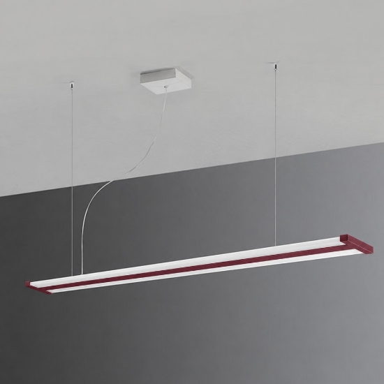 Lampadario led 47w cct 2700k 6000k dimmerabile con telecomando bordeaux per ufficio