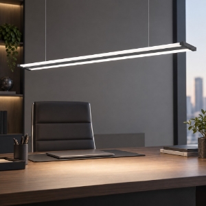 Lampadario antracite per ufficio a sospensione led 47w cct 2700k 6000k dimmerabile