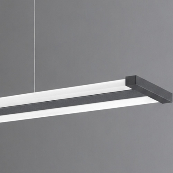 Lampadario antracite per ufficio a sospensione led 47w cct 2700k 6000k dimmerabile