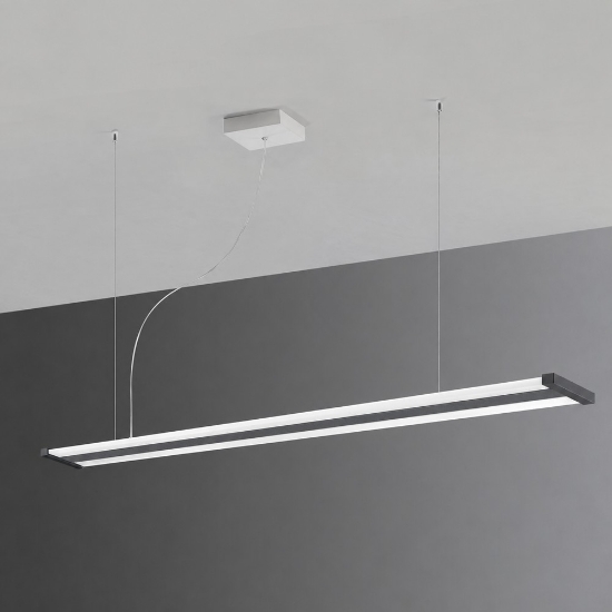 Lampadario antracite per ufficio a sospensione led 47w cct 2700k 6000k dimmerabile
