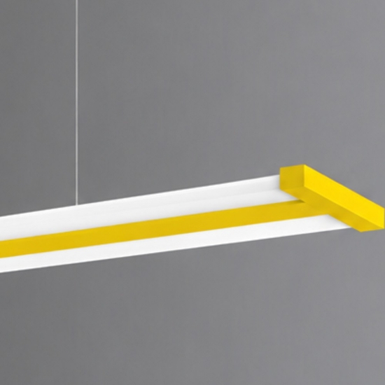 Lampadario led 47w cct 2700k 6000k con telecomando moderno a sospensione giallo per ufficio
