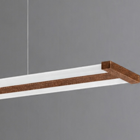 Lampadario led 47w cct 2700k 6000k con telecomando moderno lineare rame opaco per ufficio