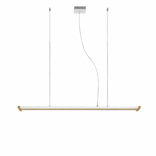 Lampadario a sospensione led 47w cct 2700k 6000k dimmerabile con telecomando oro opaco per ufficio
