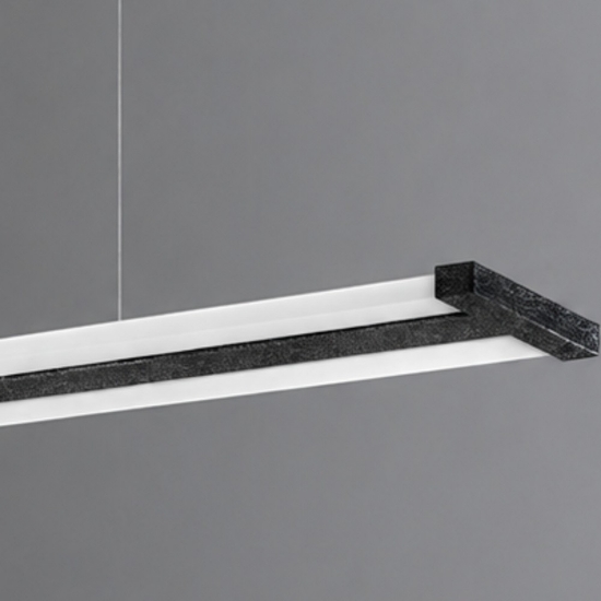 Lampadario a sospensione nero per ufficio led 47w cct 2700k 6000k dimmerabile