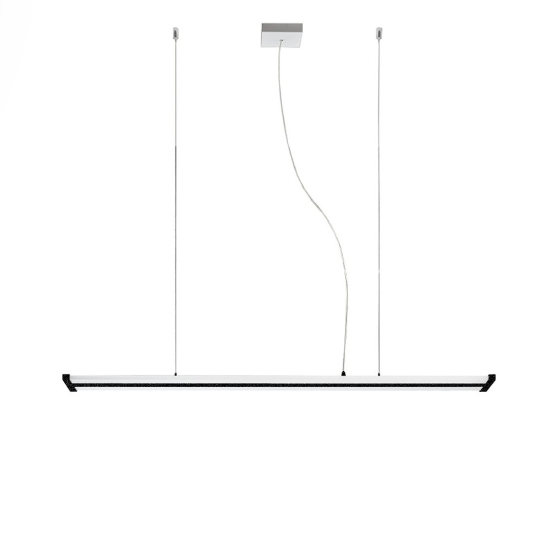 Lampadario a sospensione nero per ufficio led 47w cct 2700k 6000k dimmerabile
