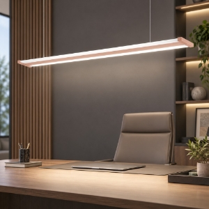 Lampadario a sospensione lineare moderno pesca per ufficio led 47w cct 2700k 6000k dimmerabile