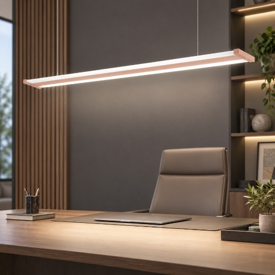 Lampadario a sospensione lineare moderno pesca per ufficio led 47w cct 2700k 6000k dimmerabile