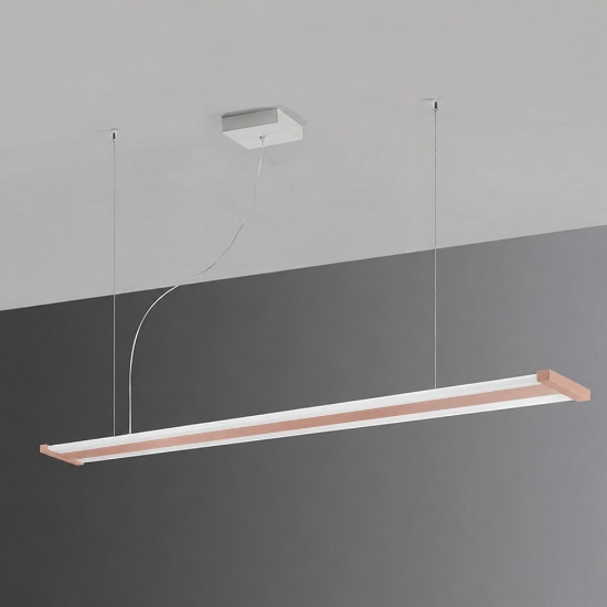Lampadario a sospensione lineare moderno pesca per ufficio led 47w cct 2700k 6000k dimmerabile