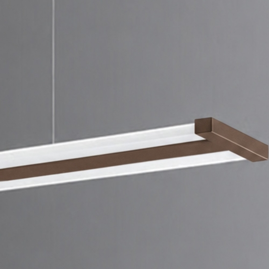 Lampadario led 47w cct 2700k 6000k dimmerabile con telecomando a sospensione per ufficio ruggine
