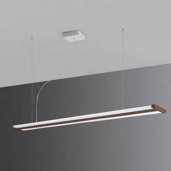 Lampadario led 47w cct 2700k 6000k dimmerabile con telecomando a sospensione per ufficio ruggine