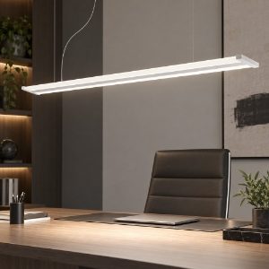 Lampadario a sospensione led 47w cct 2700k 6000k con telecomando grigio perla per ufficio