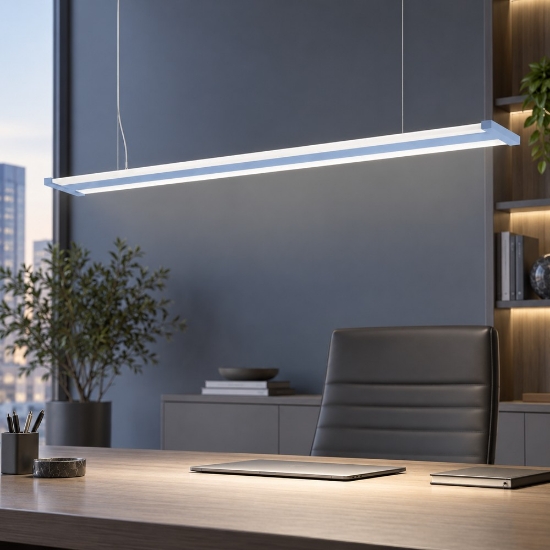 Lampadario a sospensione per ufficio moderno carta da zucchero led 47w cct 2700 a 6000k con telecomando