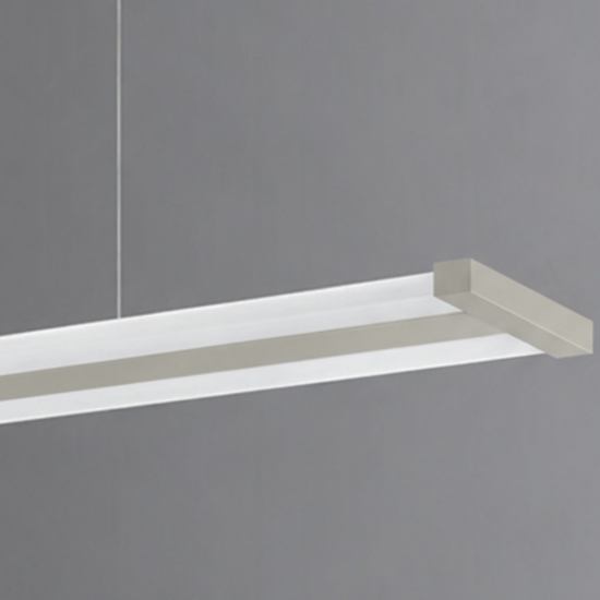 Lampadario led 47w cct 2700k 6000k dimmerabile moderno a sospensione per ufficio tortora