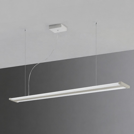 Lampadario led 47w cct 2700k 6000k dimmerabile moderno a sospensione per ufficio tortora