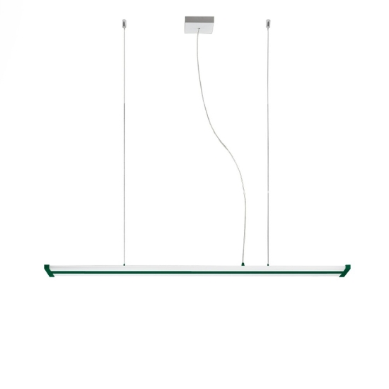 Lampadario led 47w cct 2700k 6000k dimmerabile a sospensione verde bosco per ufficio
