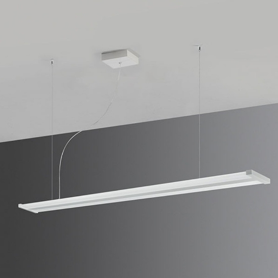 Lampadario a sospensione led 47w cct 2700k 6000k dimmerabile con telecomando moderno lineare bianco per ufficio