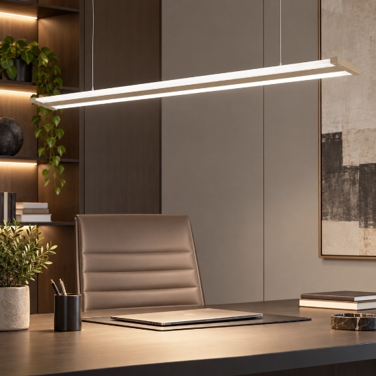 Lampadario moderno a sospensione per ufficio sabbia led 47w cct 2700k 6000k con telecomando