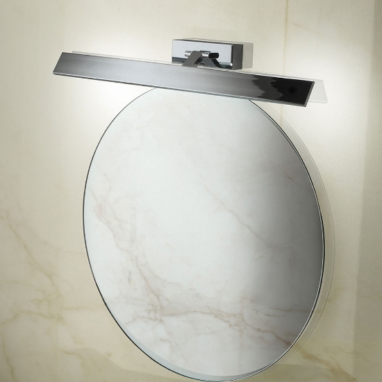Applique per specchio bagno cromata led 16w cct 3000k 4000k orientabile moderna