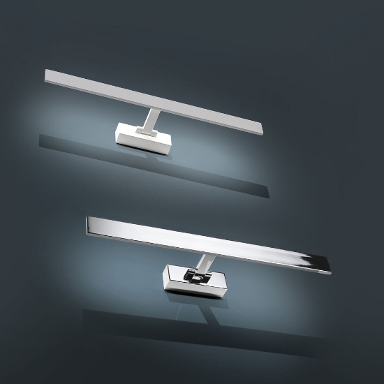 Applique da specchio bagno led 16w cct 3000k 4000k 61cm squadrata bianca orientabile
