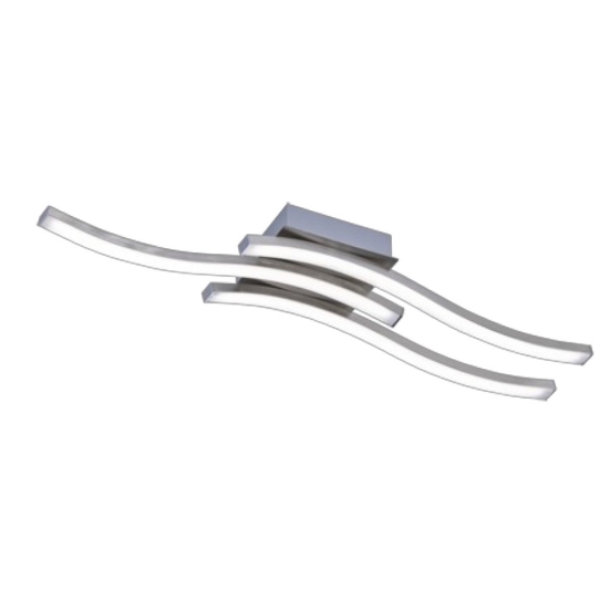 Plafoniera design moderno led 5w 3000k ondulata nichel opaco