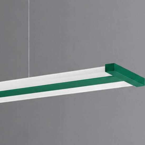 Lampadario led 47w cct 2700k 6000k dimmerabile a sospensione verde bosco per ufficio