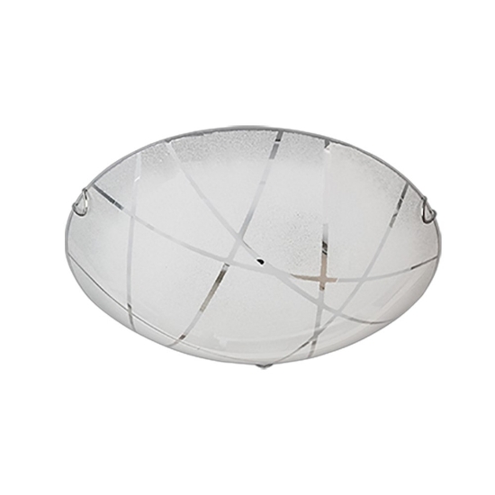 Plafoniera per camera da letto bianca vetro 40cm