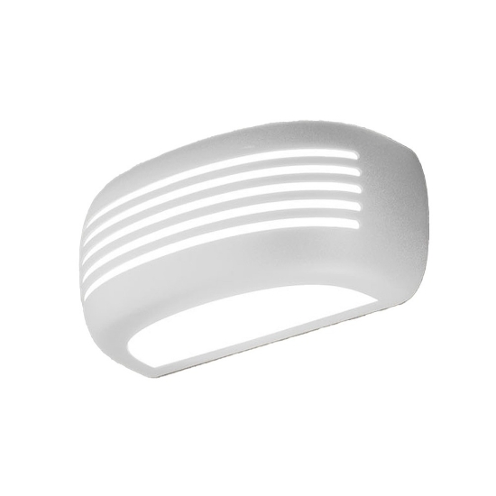 Applique da esterno porticato ip54 28cm moderna bianca