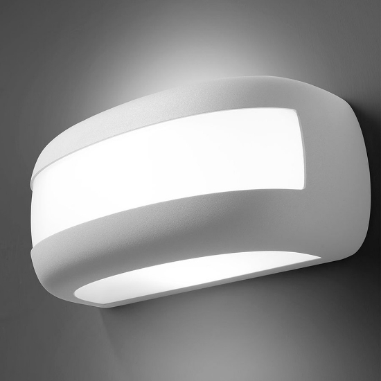 Applique da esterno facciata ip54 28cm moderna bianca