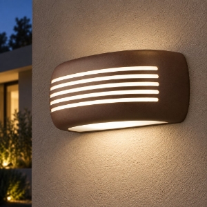 Applique ip54 28cm moderna da esterno ruggine