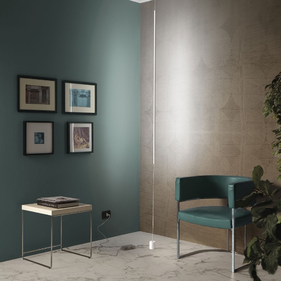 Piantana sospesa da pavimento a soffitto led 30w cct 3000k 6500k dimmerabile moderna bianca