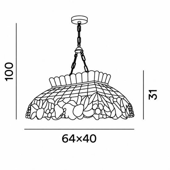 Lampadario a sospensione per cucina moderno cupola multicolor vetro 2 luci