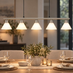 Lampadario per tavolo da pranzo 5 luci moderno