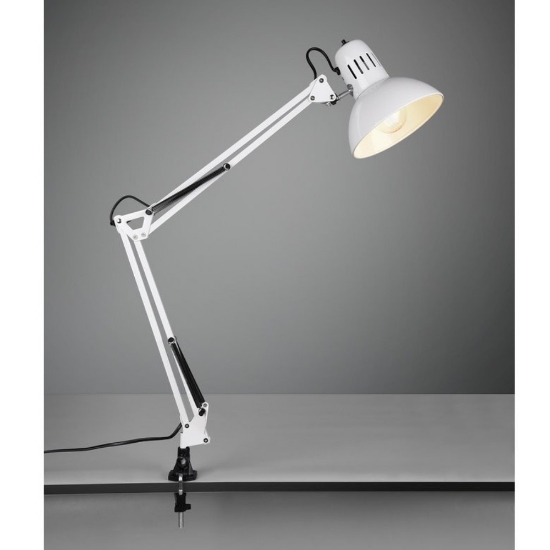 Lampada da scrivania moderna per ufficio bianca orientabile