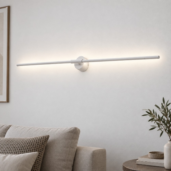 Applique da parete led 28w cct 3000k 6500k orientabile moderna bianca