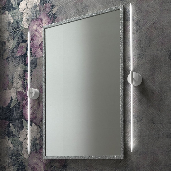 Applique da parete led 28w cct 3000k 6500k orientabile moderna bianca