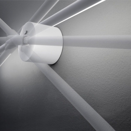 Applique da parete led 28w cct 3000k 6500k orientabile moderna bianca