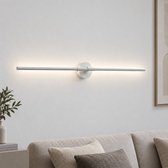 Applique da parete bacchetta led 20w cct 3000k 6500k moderna bianca orientabile