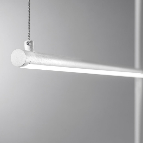 Lampadario per ufficio nero a sospensione led 60w cct 3000k 6500k dimmerabile con telecomando