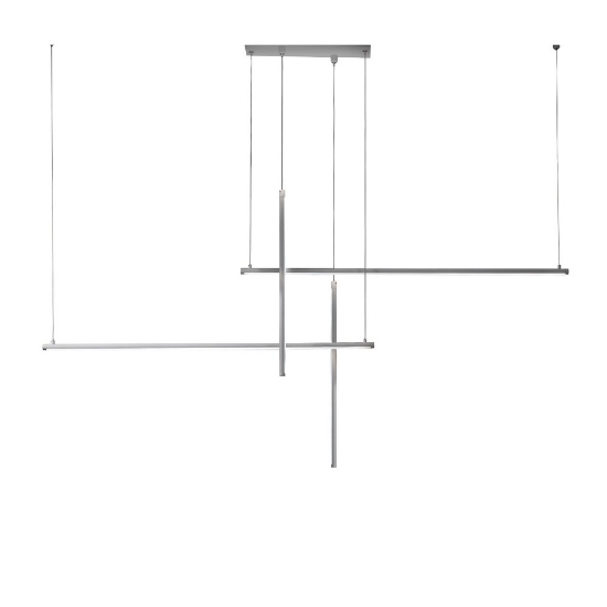 Lampadario a sospensione per ufficio led 60w cct 3000k 6500k moderno bianco