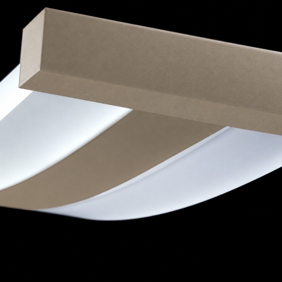 Lampadario moderno a sospensione lineare sabbia bagnata led 47w cct 3000k 6000k dimmerabile con telecomando