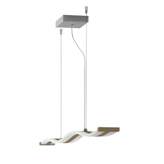 Lampadario moderno a sospensione lineare sabbia bagnata led 47w cct 3000k 6000k dimmerabile con telecomando