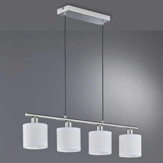 Lampadario a sospensione per tavolo da pranzo 4 luci bianco