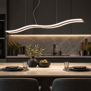 Lampadario led 47w cct 3000k 6000k dimmerabile con telecomando a sospensione ruggine