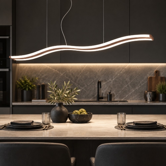 Lampadario led 47w cct 3000k 6000k dimmerabile con telecomando a sospensione ruggine