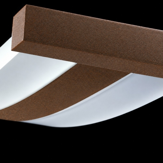 Lampadario led 47w cct 3000k 6000k dimmerabile con telecomando a sospensione ruggine